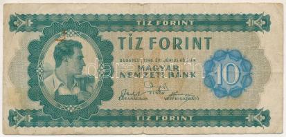 1946. 10Ft "A 182 097652" T:F Hungary 1946. 10 Forint "A 182 097652" C:F  Adamo F1, Krause P#159