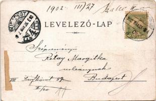 1902 Máriaradna, Mária-Radna, Radna (Lippa, Lipova); Kegytemplom, körmenet. Fischer G. kiadása / pil...