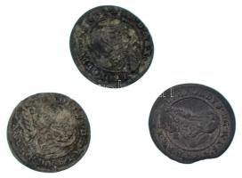 Német Államok / Szilézia 1697CB-1698CB 1kr Ag "I. Lipót" (2xklf: 0,84g, 0,83g) + Oppeln 1699FN 1kr Ag "I. Lipót" (0,78g) T:XF,VF patina German States / Silesia 1697CB-1698CB 1 Kreuzer Ag "Leopold I" (2xdiff: 0,84g, 0,83g) + Oppeln 1699FN 1 Kreuzer Ag "Leopold I" (0,78g) C:XF,VF patina