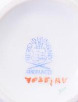 Herendi zöld Apponyi mintás vázácska, Kézzel festett, jelzett, hibátlan, dobozban 12 cm