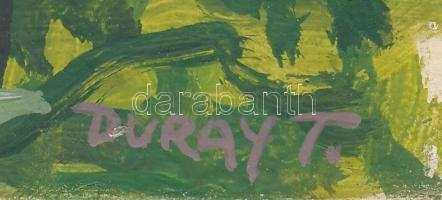 Duray Tibor (1912 - 1988): Kertek alján. Tempera, farost, jelezve jobbra lent: Duray T.. 14,5x17 cm