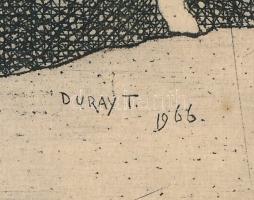 Duray Tibor (1912 - 1988): (...) növények. Rézkarc, papír, jelzett, 20x24 cm