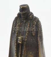 Jelzés nélkül: I. világháborús katona bronz szobra, márvány talapzaton. 26 cm