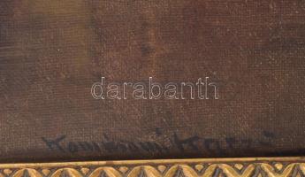 Komáromi Kacz Endre (1880-1969): Enteriőr. Olaj, vászon. Jelezve jobbra lent. Dekoratív fakeretben. ...