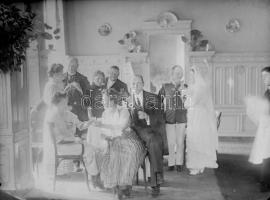 1915 Losonci esküvő meghívói, étlapja és üvegnegatívok