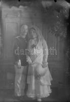 1915 Losonci esküvő meghívói, étlapja és üvegnegatívok