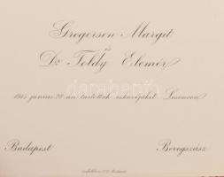 1915 Losonci esküvő meghívói, étlapja és üvegnegatívok