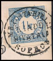 1883 Hírlapilletékbélyeg 1kr teljes újság címlapon "SOPRON" bélyegzéssel / Newspaper duty stamp 1kr on complete newspaper cover