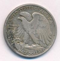 Amerikai Egyesült Államok 1937. 1/2$ Ag "Walking Liberty" T:VF patina
United States of Am...