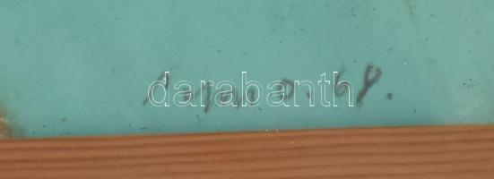 Papp Oszkár (1925-2011): Tudat múzsája (fej), 1968. Zománcfesték, olaj, karton, jelzett, a hátoldalá...