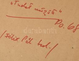 Papp Oszkár (1925-2011): Tudat múzsája (fej), 1968. Zománcfesték, olaj, karton, jelzett, a hátoldalá...