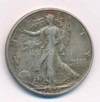 Amerikai Egyesült Államok 1937. 1/2$ Ag "Walking Liberty" T:XF patina
United States of Am...