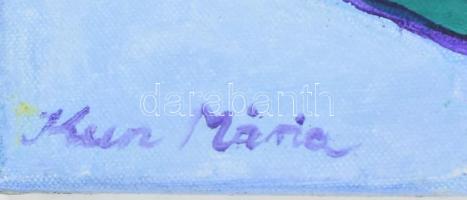 Kun Mária (1944-): Filodendronok. Olaj, vászon, jelzett. 40x30 cm