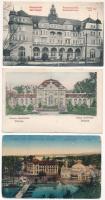 Pöstyén, Piestany; - 3 db régi város képeslap / 3 pre-1945 town-view postcards