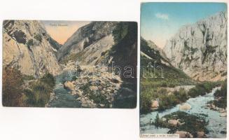 Tordai-hasadék, Cheile Turzii, Torda, Turda; - 2 db régi képeslap / 2 pre-1945 postcards