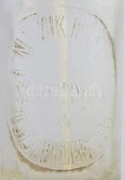 Rondzik Károly Pestszenterzsébet szódás, szikvizes üveg, feliratos 32 cm,