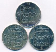 1985. 100Ft Cu-Ni-Zn (3xklf) "Természetvédelem - Mocsári Teknős, Vadmacska, Vidra" T:UNC,A...