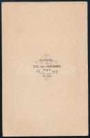 1860 Gróf Esterházy Leontine (1842-1927), keményhátú fotó Carl von Jagemann bécsi műterméből, 10×6,5...