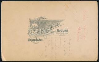 cca 1898 Csák György (1841k.-1927) és felesége Mérey-Seydl Etelka, keményhátú fotó Bleyer Aladár (Gy...