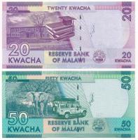 Malawi 2020. 50K + 2019. 20K T:UNC
Malawi 2020. 50 Kwacha + 2019. 20 Kwacha C:UNC
Krause P57, P58