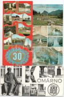 7 db MODERN nagyméretű szlovák város képeslap / 7 modern big size Slovak town-view postcards