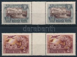 1950 Bélyegmúzeum sor ívközéprészes párokban / Mi 1086-1087 gutter pairs