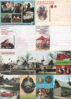 10 db MODERN lengyel tűzoltó képeslap / 10 modern Polish firefighter postcards