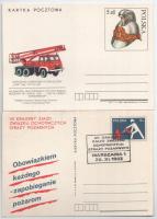 10 db MODERN lengyel tűzoltó képeslap / 10 modern Polish firefighter postcards