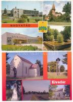 Nagyatád - 15 db modern város képeslap, közte Kivadár és Simongát városrészek is