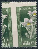 1950 Virág I. 40f látványosan elfogazva / Mi 1113 with shifted perforation