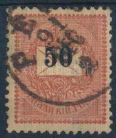 1889 40kr felfelé csúszott számjegy / shifted number