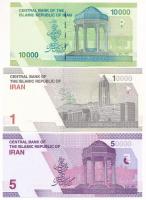 Irán DN 2022. 1T / 10.000R + DN (2017-2019) 10.000R + 2021. 50.000R T:UNC Iran ND 2022. 1 Toman / 10...