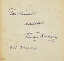1938 Vízvári Mariska (1879-1954) színésznő, a Nemzeti Színház örökös tagja, gasztronómiai író ajándé...