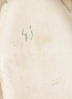 Szecessziós fajansz díszváza. Kis javítással 20x13 cm