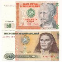 Peru 1987. 500I + 50I T:UNC Peru 1987. 500 Intis + 50 Intis C:UNC Krause P134, P130