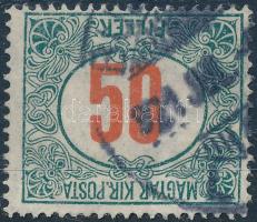 1915 Pirosszámú zöldportó 50f bélyeg fordított értékszámmal (30.000)