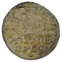 1709. Poltura Ag "I. József" (0,95g) T:VF patina / Hungary 1709. Poltura Ag "Joseph I...