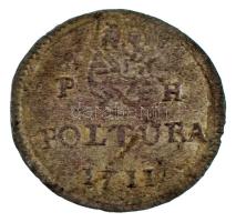 1711. Poltura Ag &quot;I. József&quot; (0,77g) T:XF patina / Hungary 1711. Poltura Ag &quot;Joseph I&quot; (0,77g) C:XF Huszár: 1579., Unger II.: 1160.