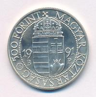 1991. 500Ft Ag "II. János Pál pápa látogatása" kapszulában T:BU Adamo EM120