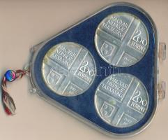 1977. 200Ft Ag (3xklf) "Magyar festők II. / Csontváry, Mányoki, Rippl-Rónai" érmesor plomb...