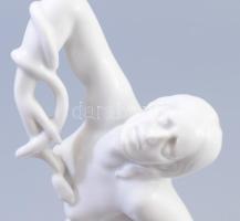 Herendi kisplasztika - Öngyilkos Kleopátra. Terv.: Szilágyi Nagy István (1900-1954). Fehérmázas porc...