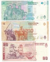 Argentína DN (2015) 5P + DN (2016) 10P + DN (2003) 20P T:UNC
Argentina ND (2015) 5 Pesos + ND (2016...