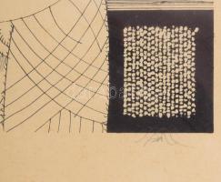 Szász Endre (1926-2003): Gertrud. Szitanyomat, papír, jelzett, 64/100 számozással. Üvegezett fakeret...