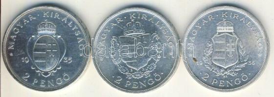1935-36. 2P Ag "Liszt, Rákóczi, Pázmány" sor T:2