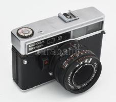 GOMZ Sokol 2 kamera Industar 70 1:2,8 -as objektívvel, eredeti bőr tokjában