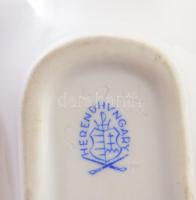 Herendi Viktória mintás levél alakú tálka, jelzett, hibátlan, 15x8,5 cm