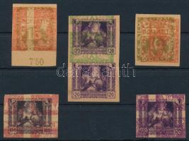 ~1920 6 db Portó próbanyomat / 6 Postage due proofs