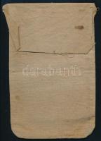 1918 Asiago, Olaszország - magyar katonaemlék, szövet irattartó, 17×10 cm