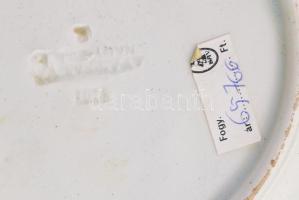 cca 1890/1900 Nagy Zsigmond és fiai Apátfalva dísztál. Jelzett, mázsérülésekkel, d: 23 cm