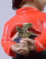 Lippelsdorf Wagner & Apel Bertram 2 darab kisfiú figura, egyik sérült, jelzett, m: 15 cm